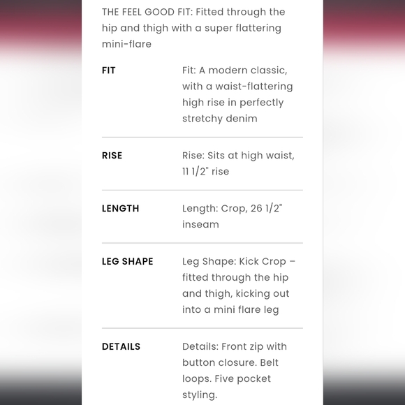 EUC! High Rise Kick Crop - 26 - Picture 6 of 6